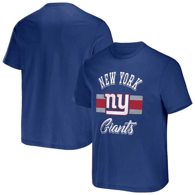 Men's New York Giants Blue x Darius Rucker Collection Stripe T-Shirt